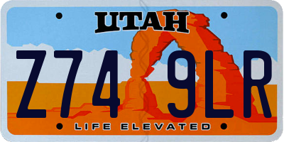 UT license plate Z749LR