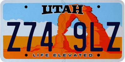 UT license plate Z749LZ