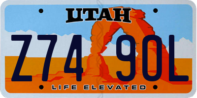 UT license plate Z749OL