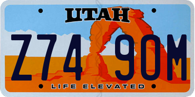 UT license plate Z749OM