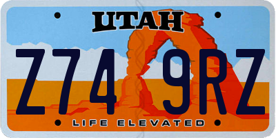 UT license plate Z749RZ