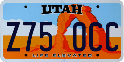 UT license plate Z750CC