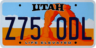 UT license plate Z750DL