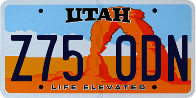 UT license plate Z750DN