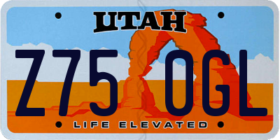 UT license plate Z750GL