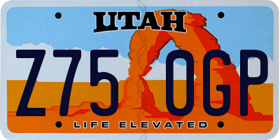 UT license plate Z750GP