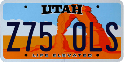 UT license plate Z750LS