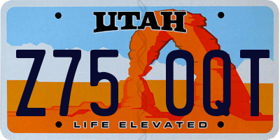 UT license plate Z750QT