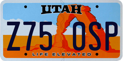 UT license plate Z750SP