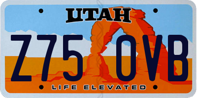 UT license plate Z750VB