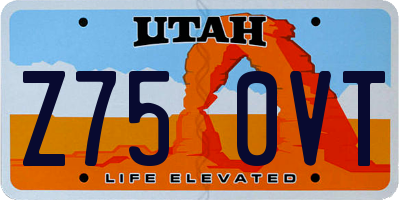UT license plate Z750VT
