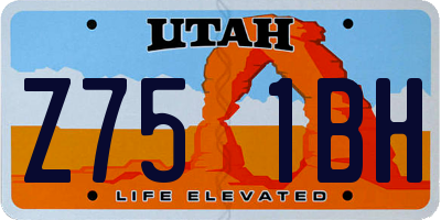 UT license plate Z751BH