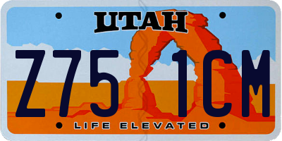 UT license plate Z751CM