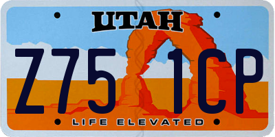 UT license plate Z751CP
