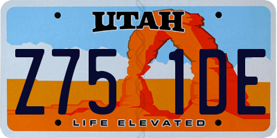 UT license plate Z751DE
