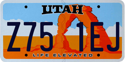 UT license plate Z751EJ