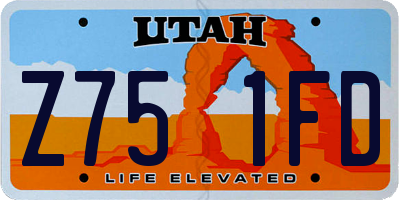 UT license plate Z751FD