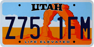UT license plate Z751FM