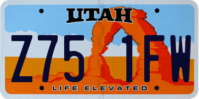UT license plate Z751FW