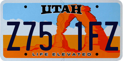 UT license plate Z751FZ