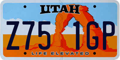 UT license plate Z751GP