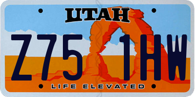 UT license plate Z751HW