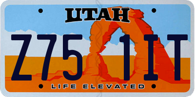 UT license plate Z751IT