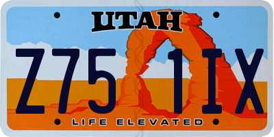 UT license plate Z751IX