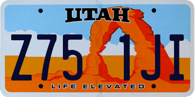 UT license plate Z751JI