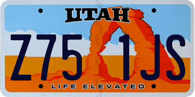 UT license plate Z751JS