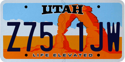 UT license plate Z751JW