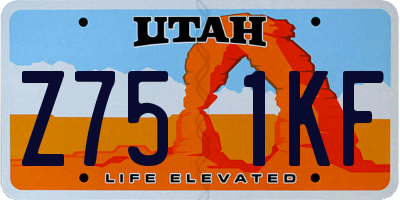 UT license plate Z751KF