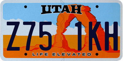 UT license plate Z751KH