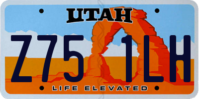 UT license plate Z751LH