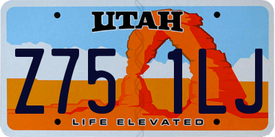 UT license plate Z751LJ