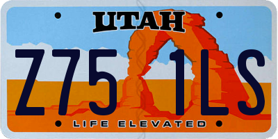 UT license plate Z751LS