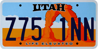 UT license plate Z751NN