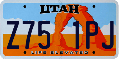 UT license plate Z751PJ