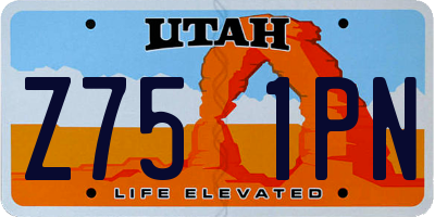 UT license plate Z751PN