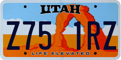 UT license plate Z751RZ