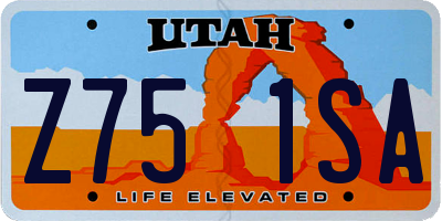 UT license plate Z751SA