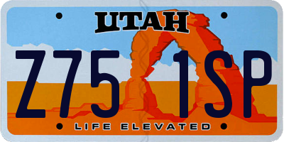 UT license plate Z751SP