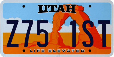 UT license plate Z751ST