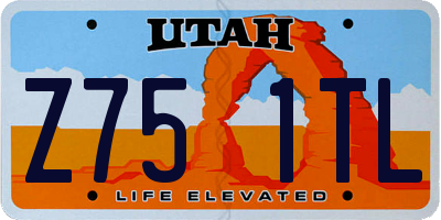 UT license plate Z751TL