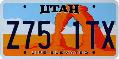 UT license plate Z751TX