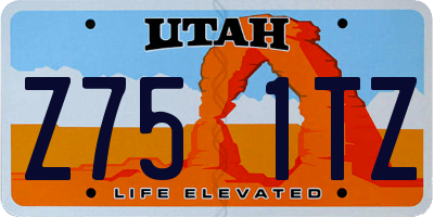 UT license plate Z751TZ