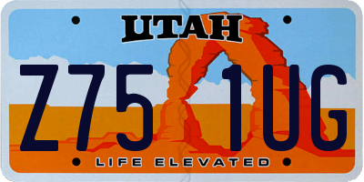 UT license plate Z751UG
