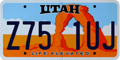 UT license plate Z751UJ