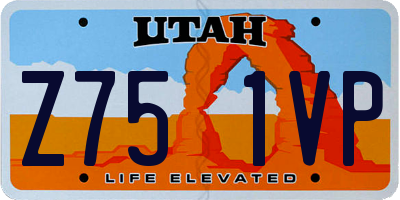 UT license plate Z751VP