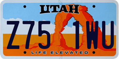 UT license plate Z751WU